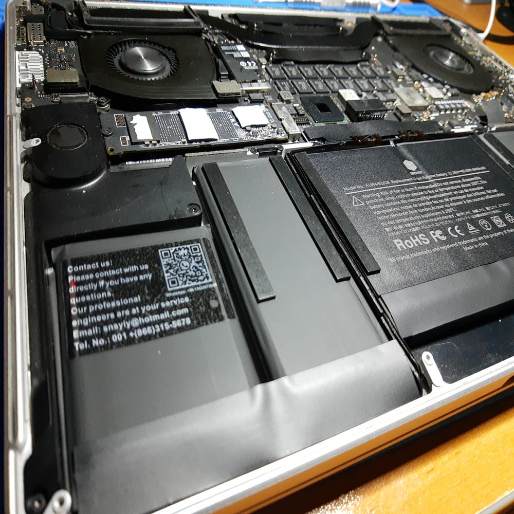 SSD de 1 TB instalado en MacBook Pro A1398