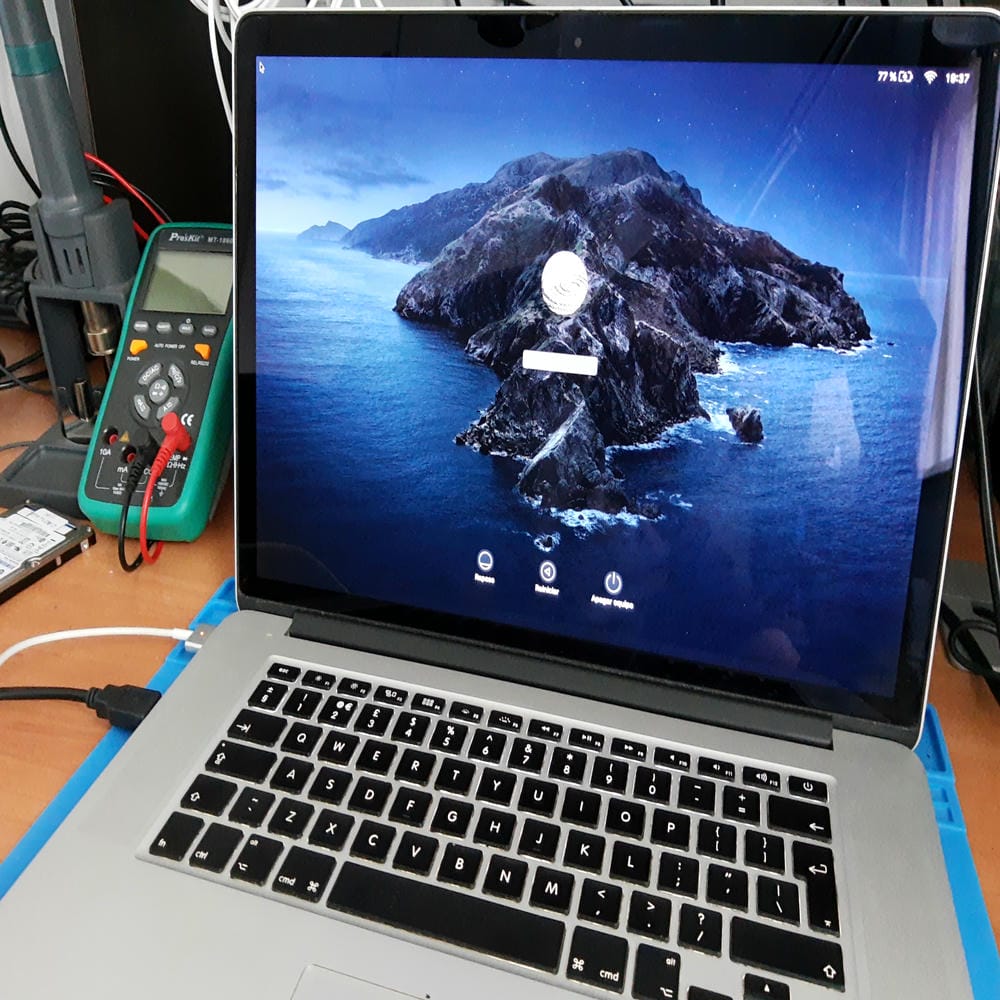 MacBook Pro A1398 funcionando después del cambio de batería
