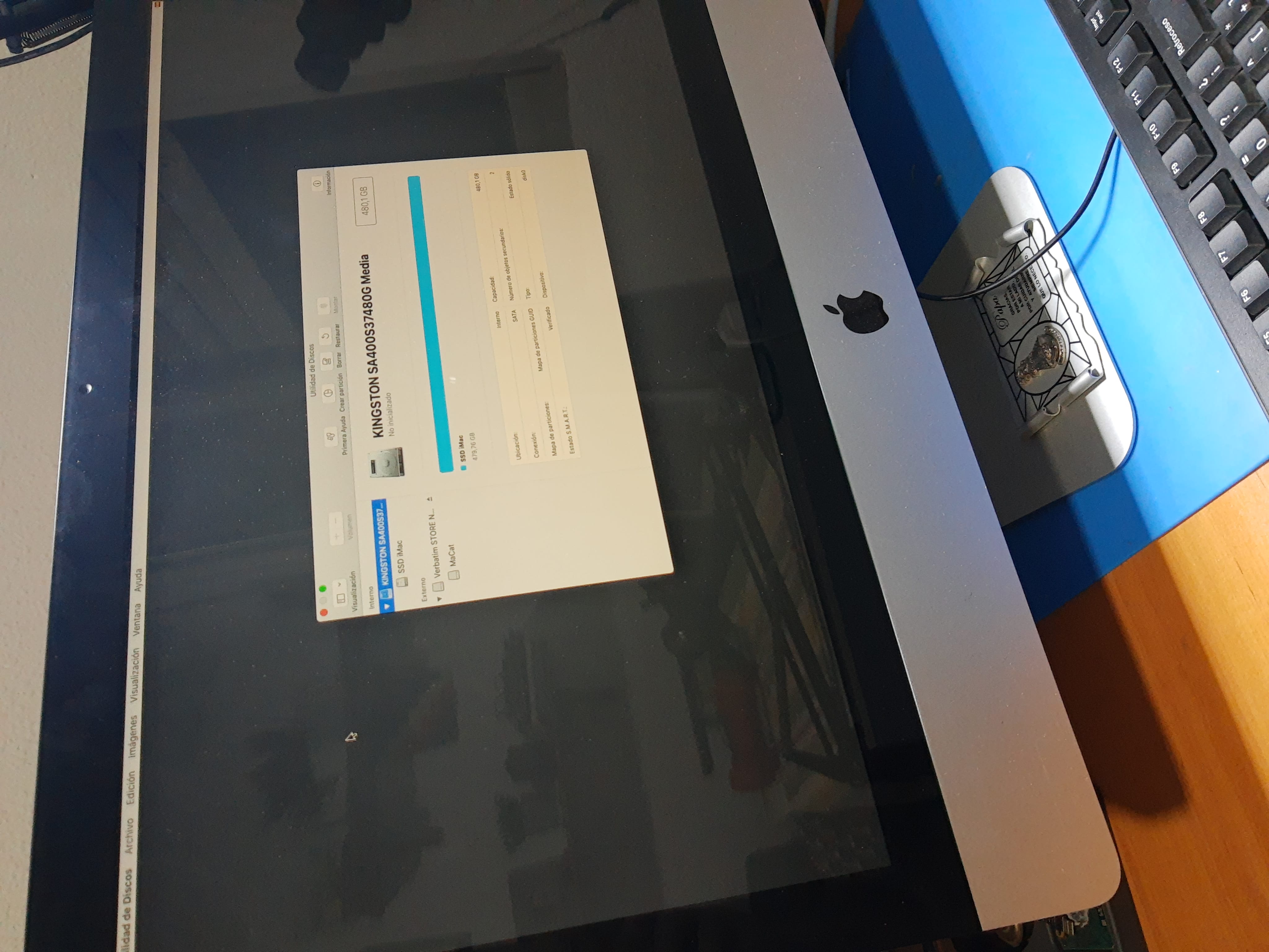 SSD Kingston reconocido en Utilidad de Discos de macOS