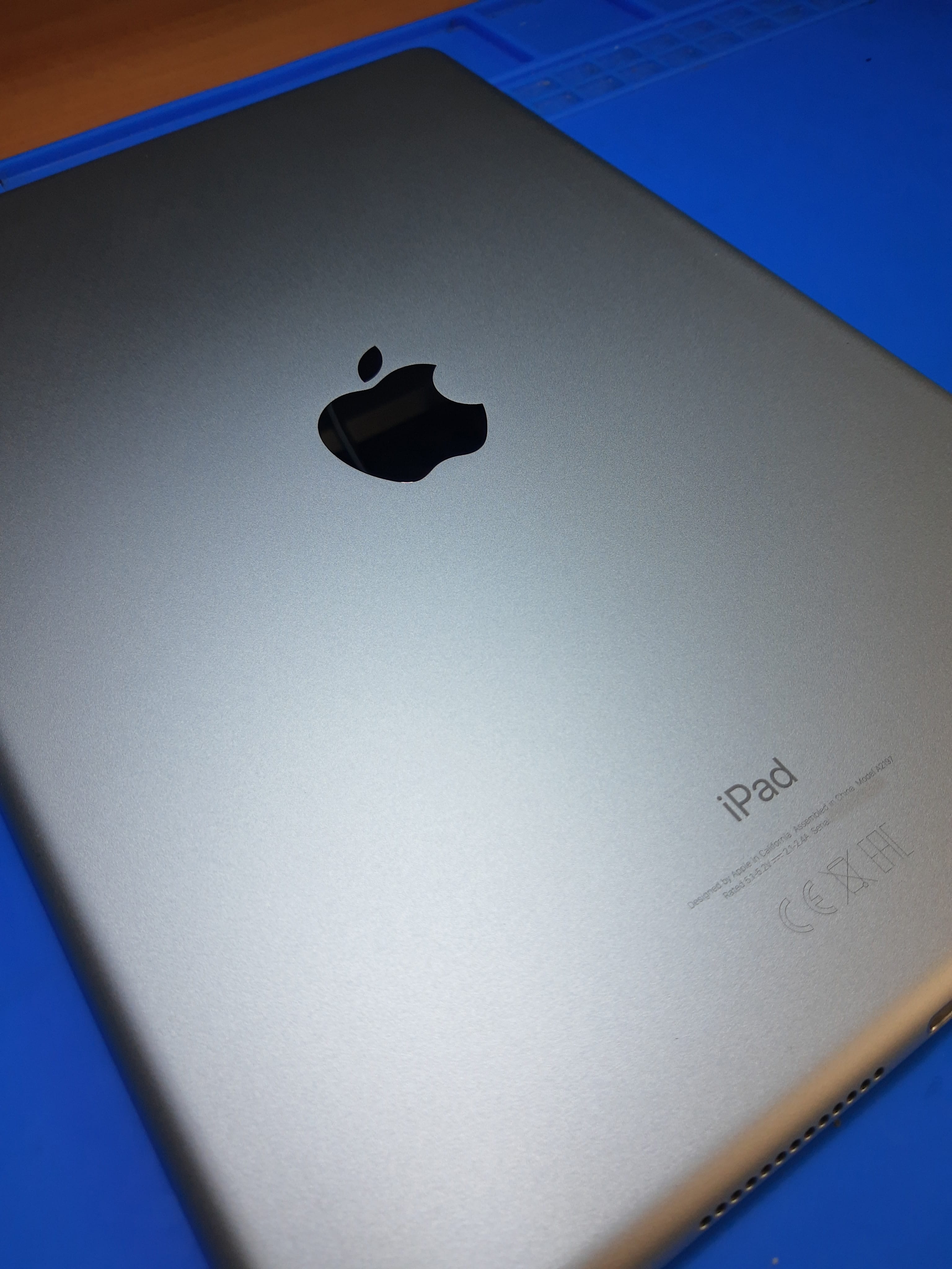Parte trasera de un iPad A2197 antes del cambio de batería