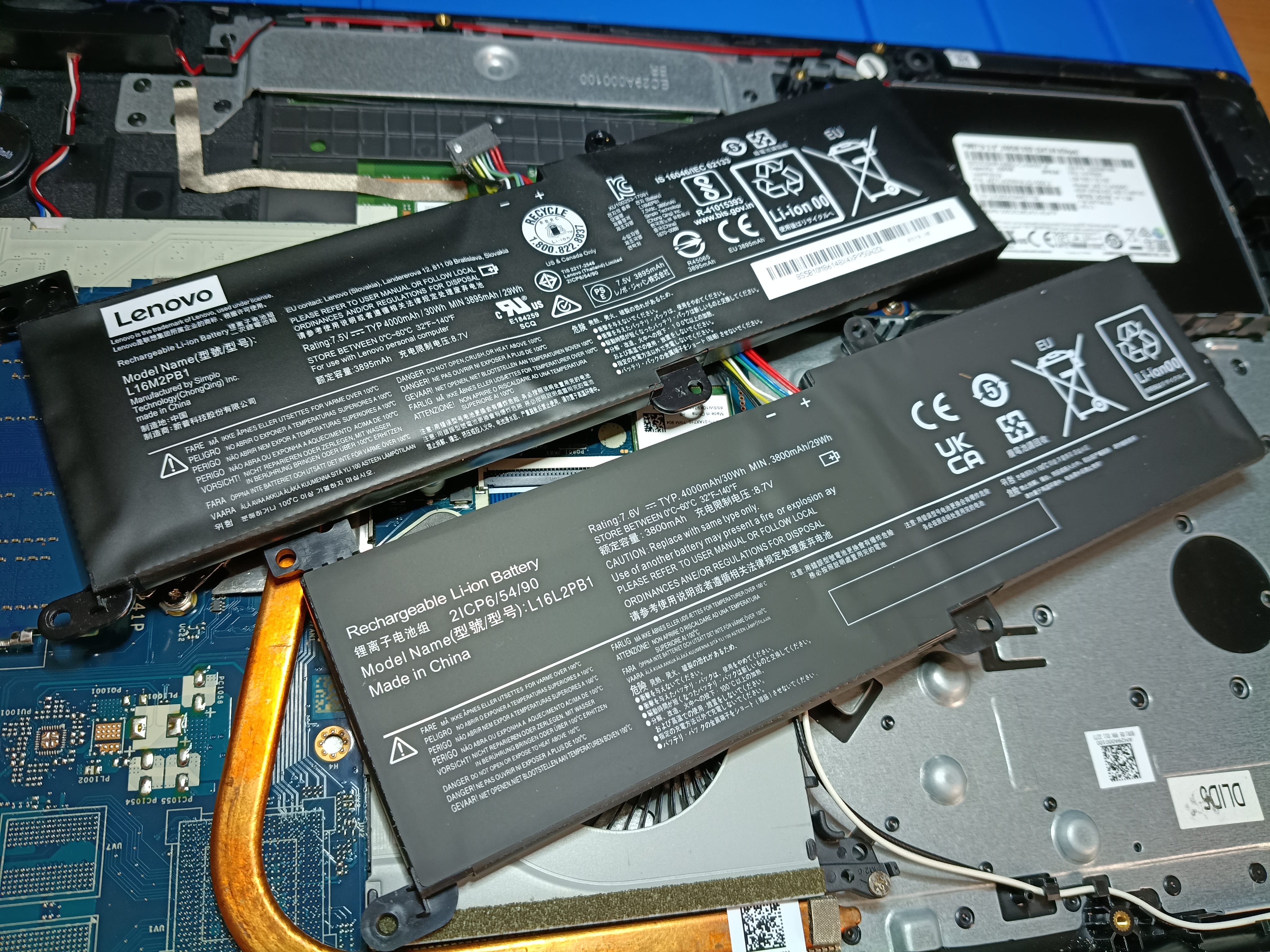 Batería inflada retirada del Lenovo V145-15AST